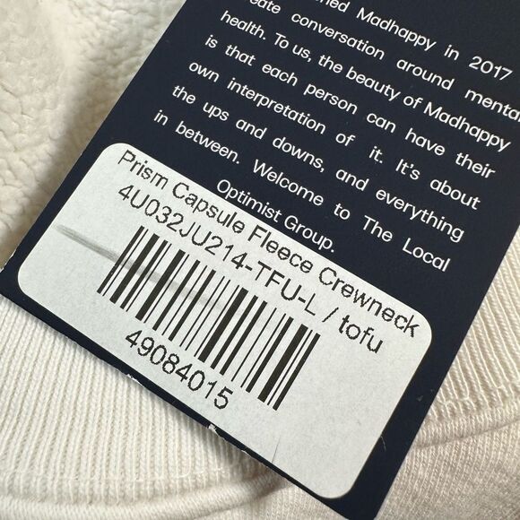 NWT Madhappy Unisex Prism Capsule White Sweatshirt Rainbow Graphic Design - L - Picture 7 of 8